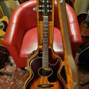 Washburn Woodstock model acoustic-electric guitar and hard case