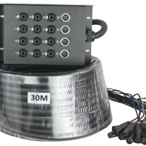 PURE LINK PLK12+4 STAGE SNAKE CABLE – 30 METER (12 IN / 4 RETURN, COMBO PLUGS)