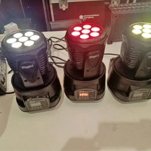 3x Stagg HB10 LED Moving Heads
